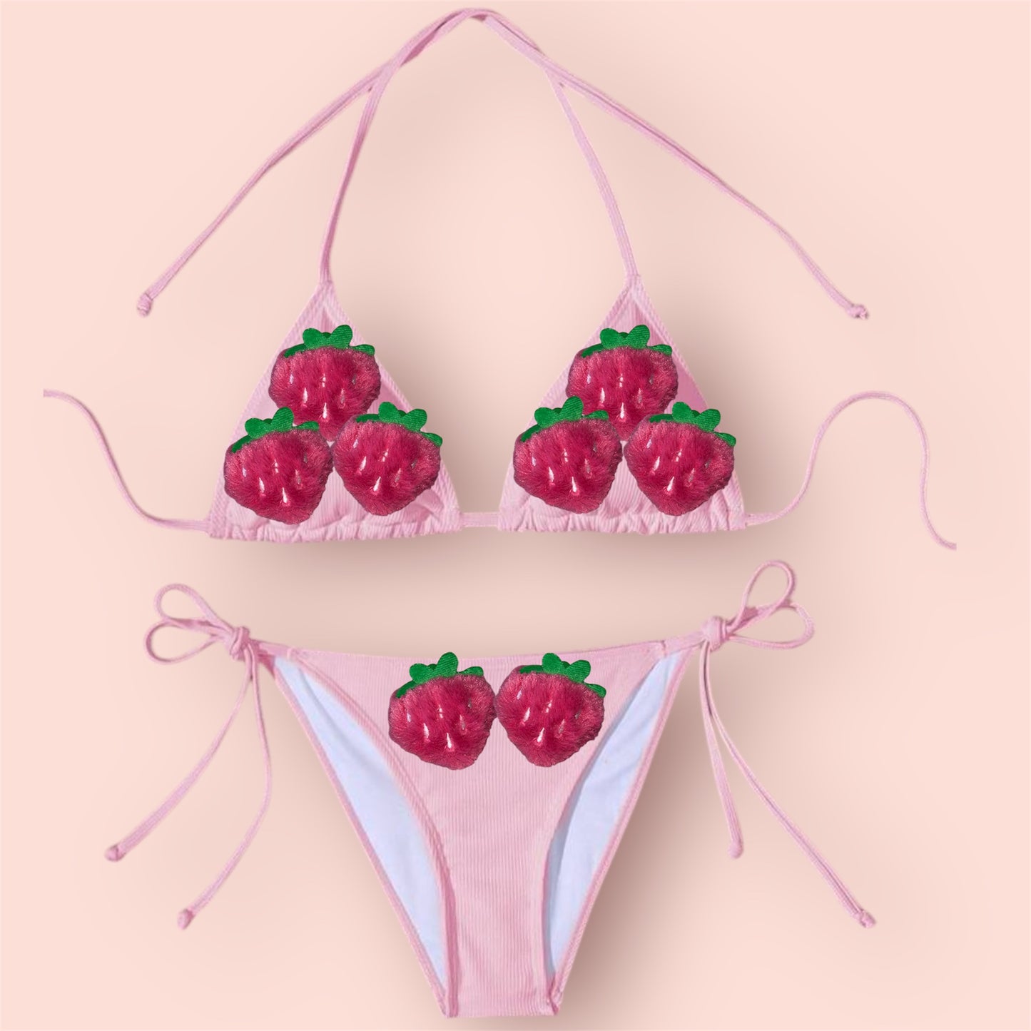 Baby Pink Fruit Bikini