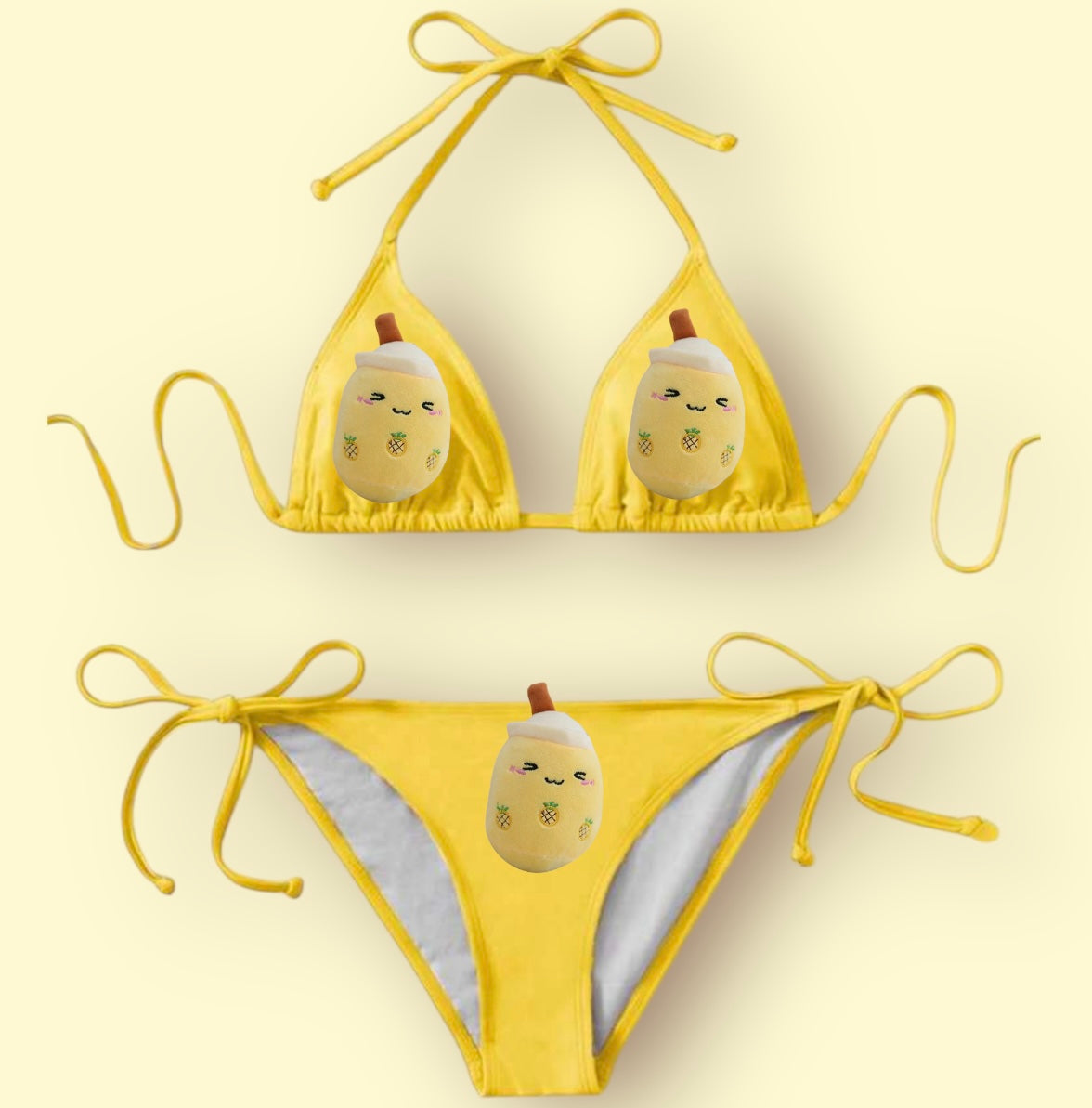 Pineapple Boba Tea Bikini