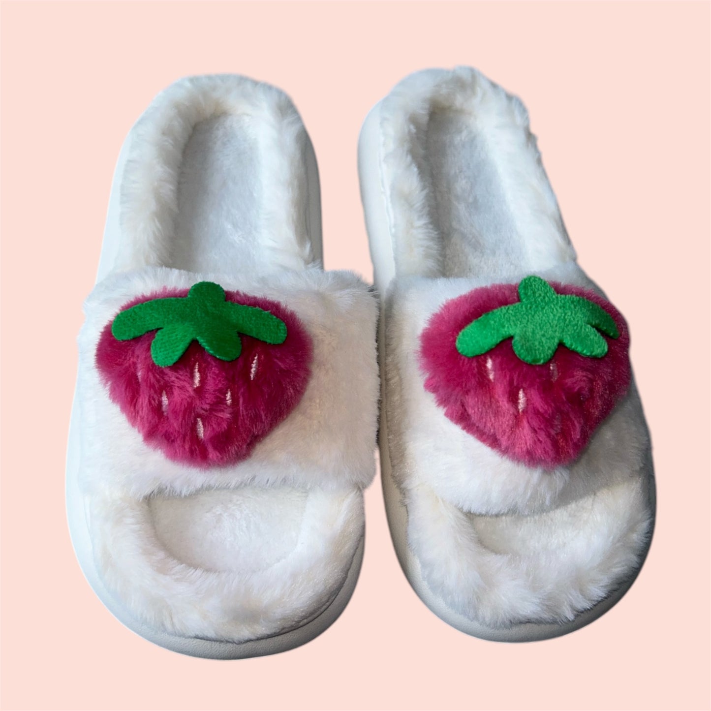 White Fluffy Fruit Platform Sliders