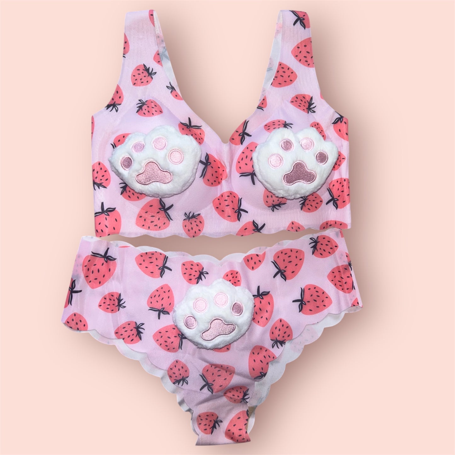 Strawberry Shapes Lingerie Set