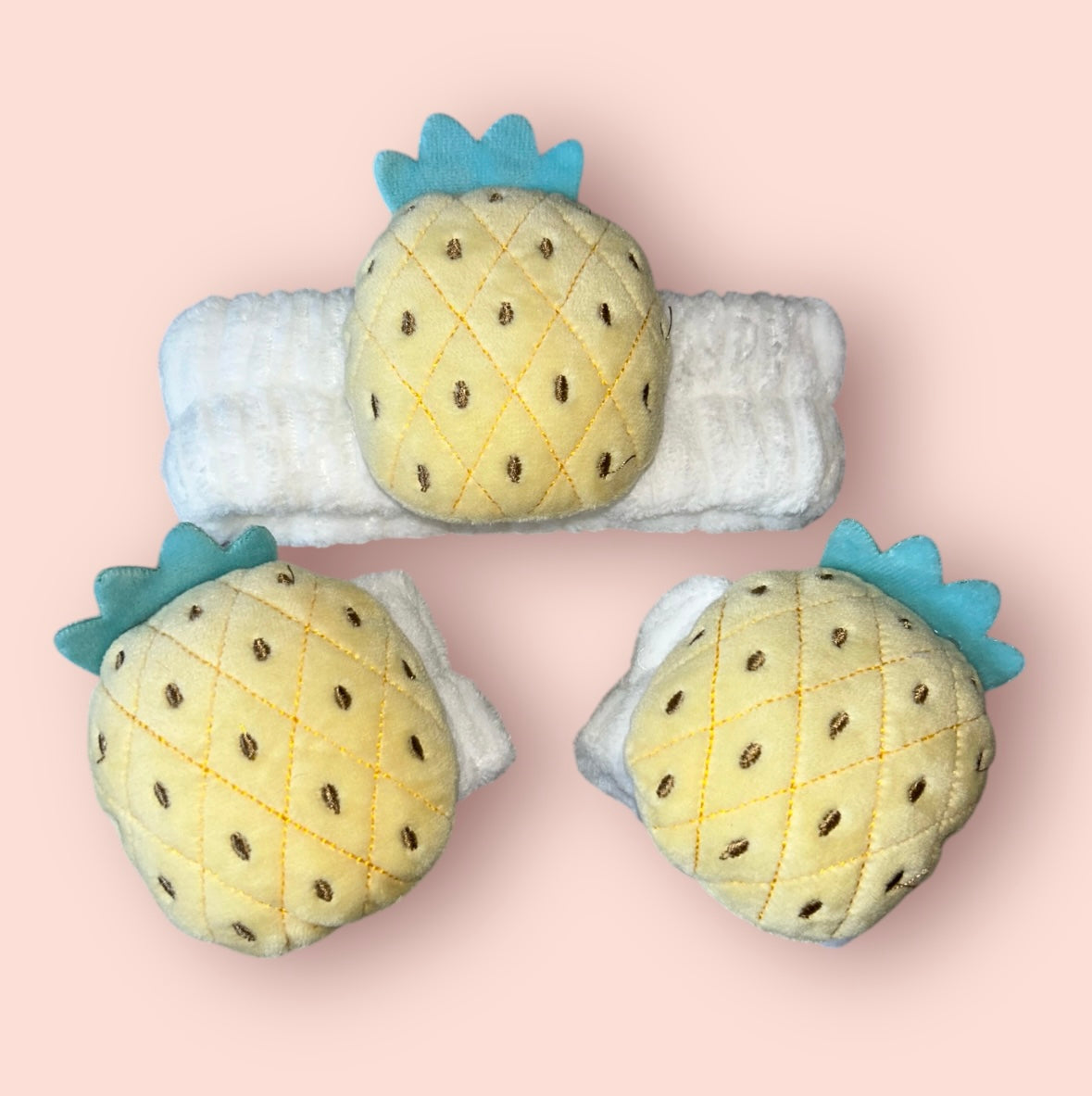White Fruit Spa Headband & Wristbands Set