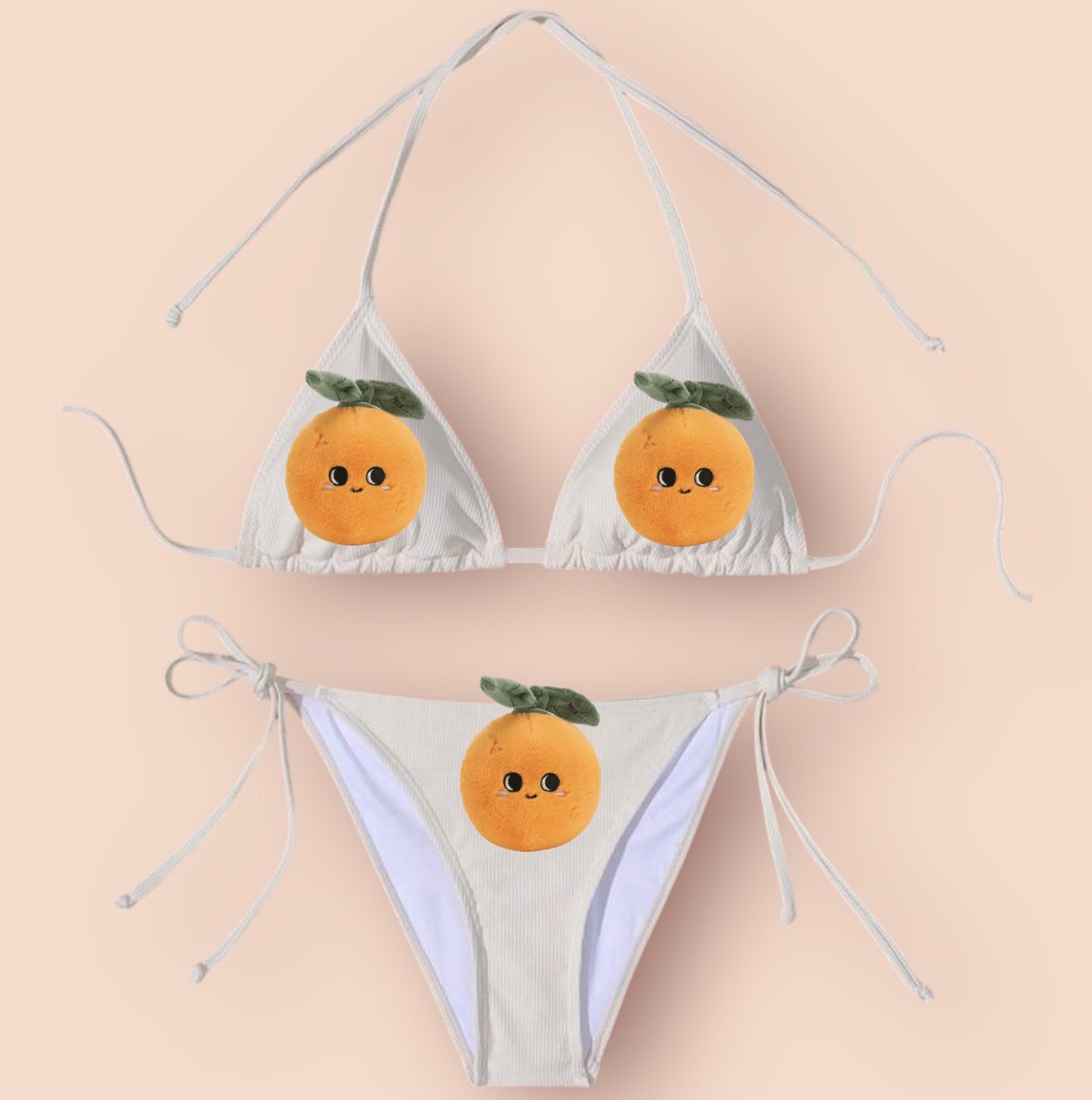Beige Fruit Bikini