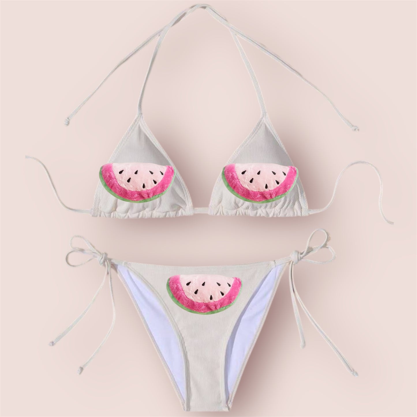 Beige Fruit Bikini