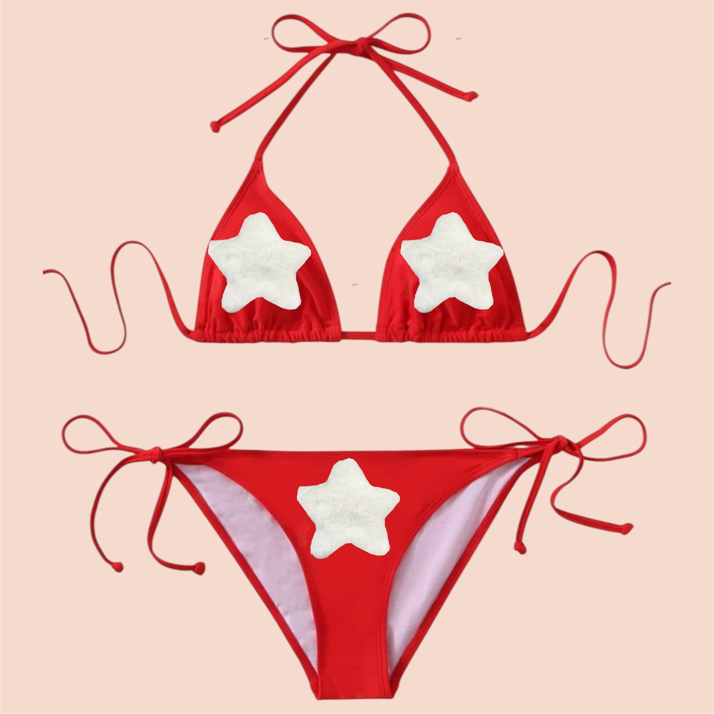Red Shapes Bikini