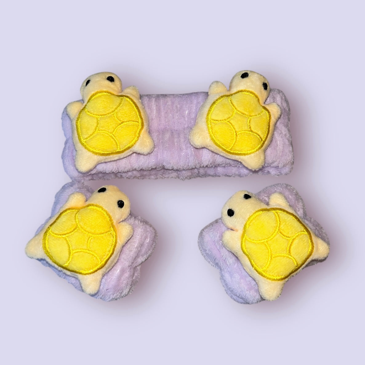 Purple Animals Spa Headband & Wristbands Set