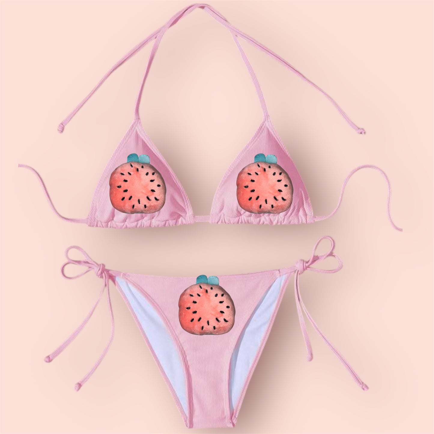 Baby Pink Fruit Bikini