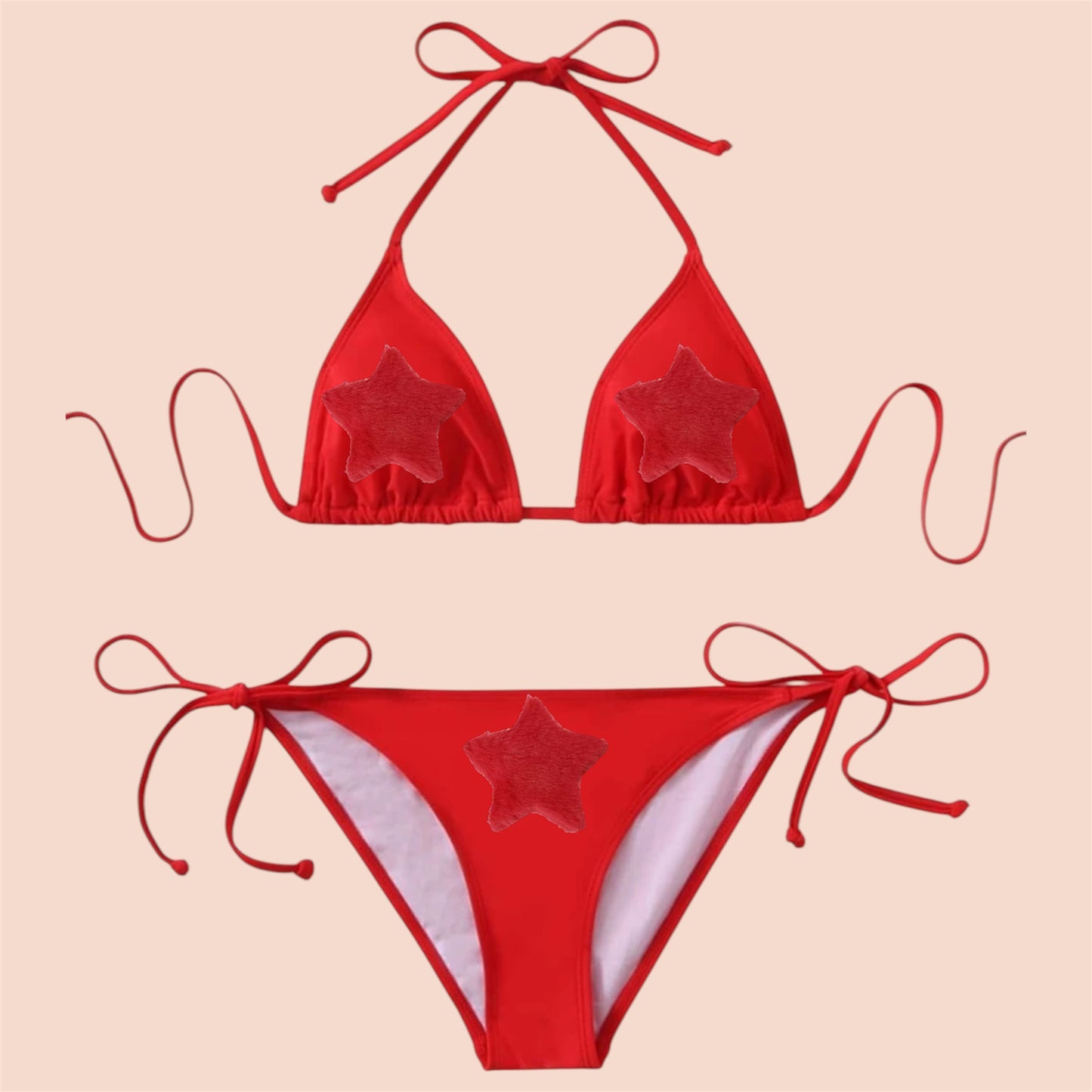 Red Shapes Bikini