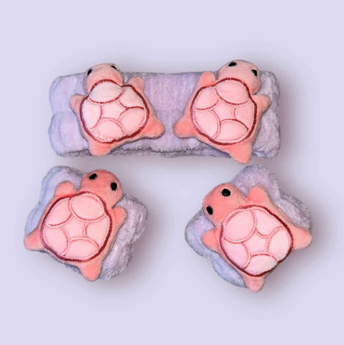 Purple Animals Spa Headband & Wristbands Set