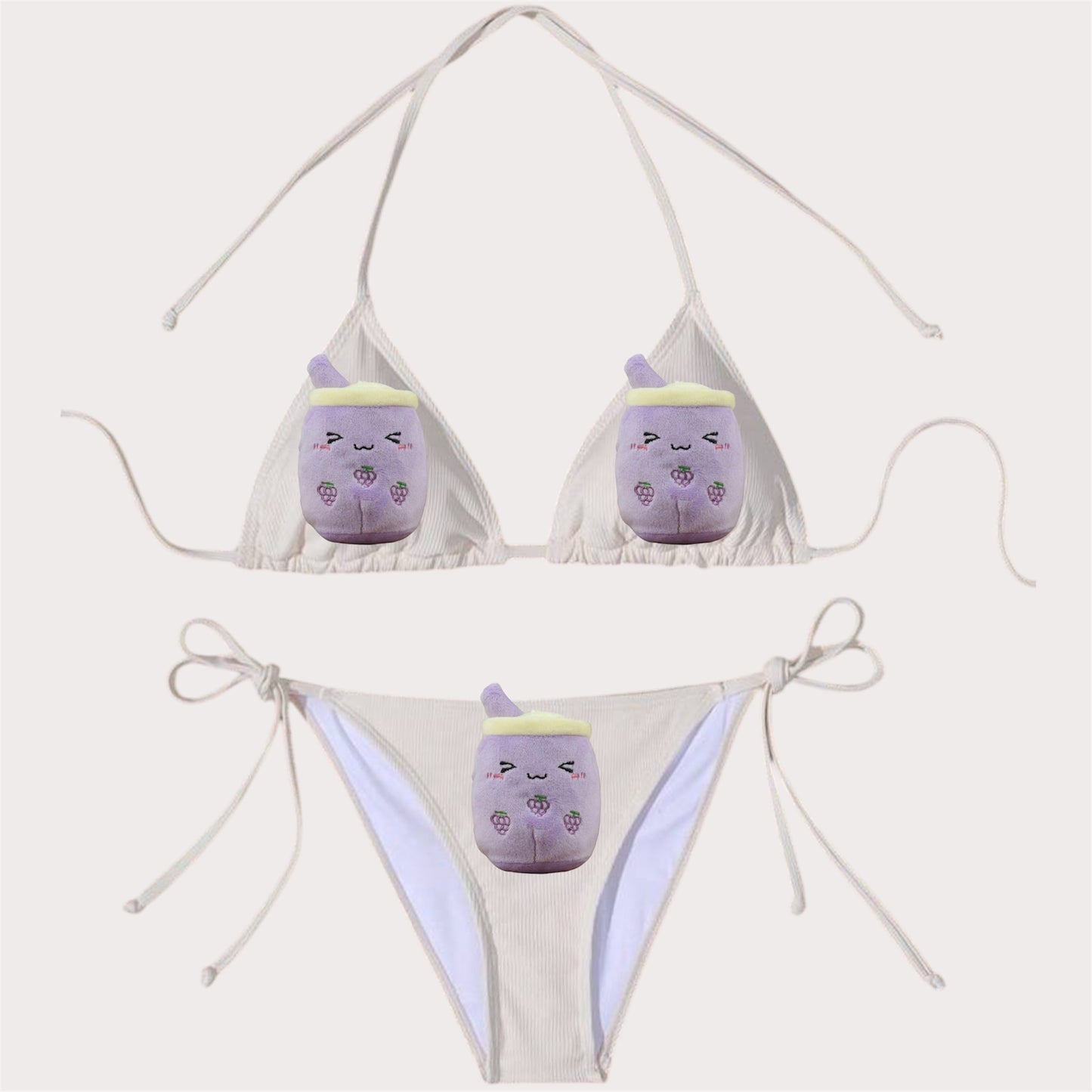 Beige Boba Tea Bikini