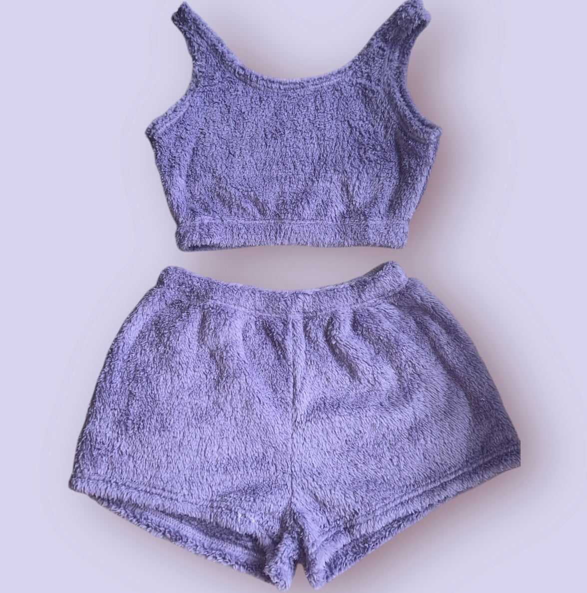Purple Animals Fluffy Loungewear Set