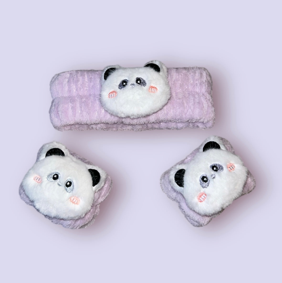 Purple Animals Spa Headband & Wristbands Set