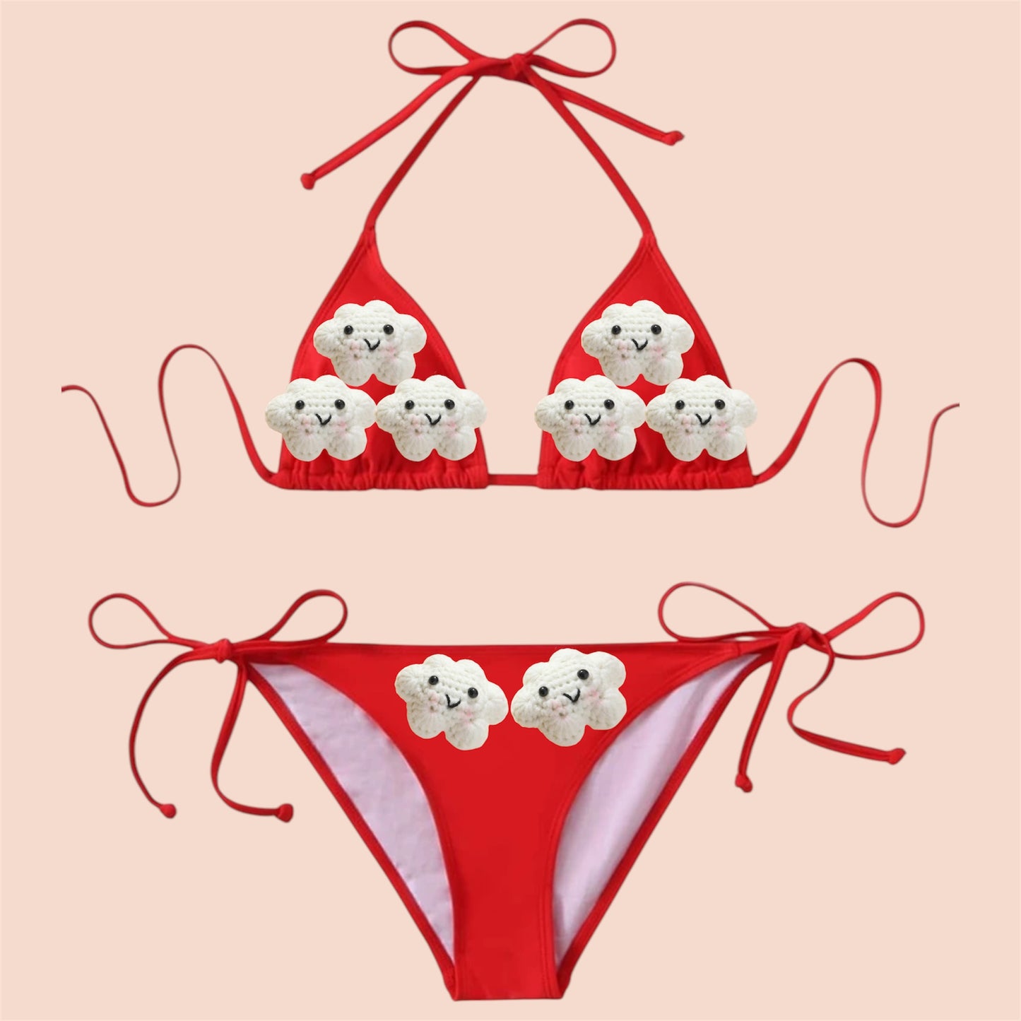 Red Shapes Bikini