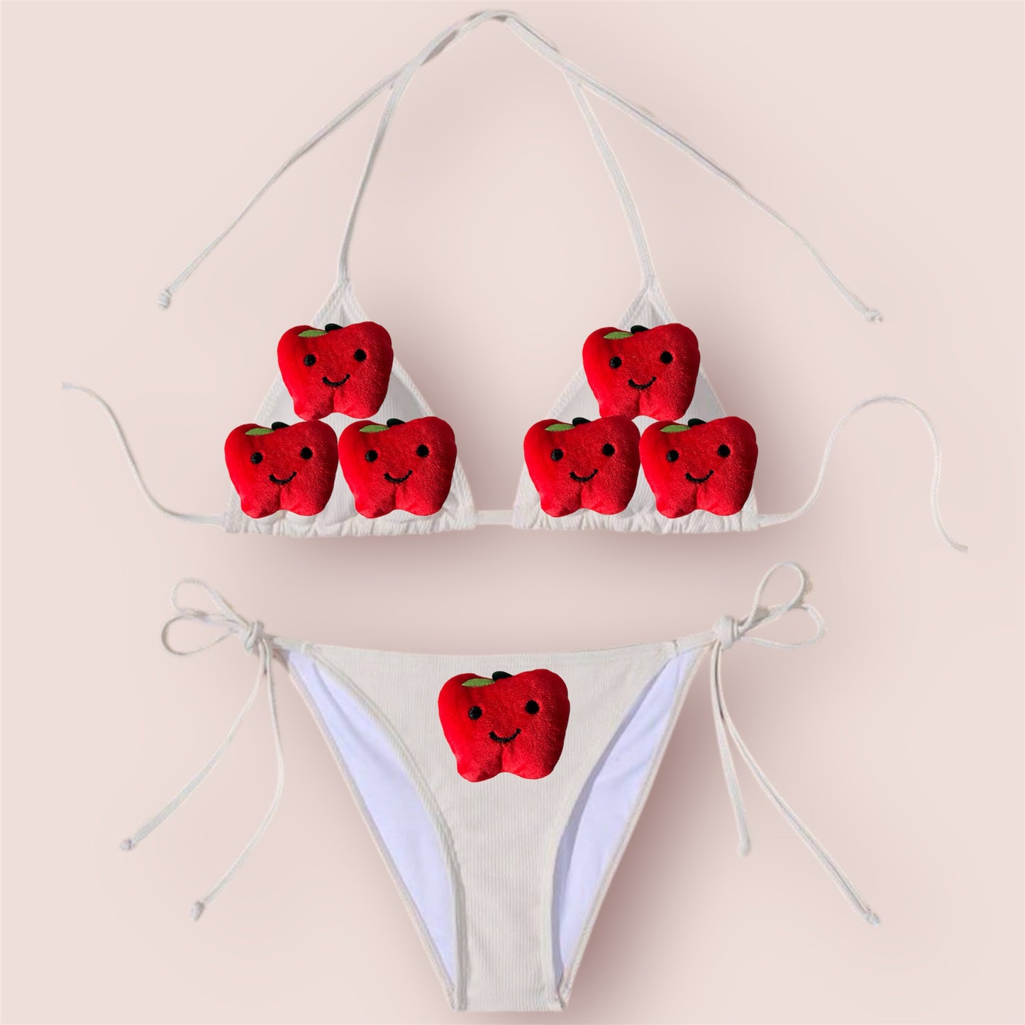 Beige Fruit Bikini