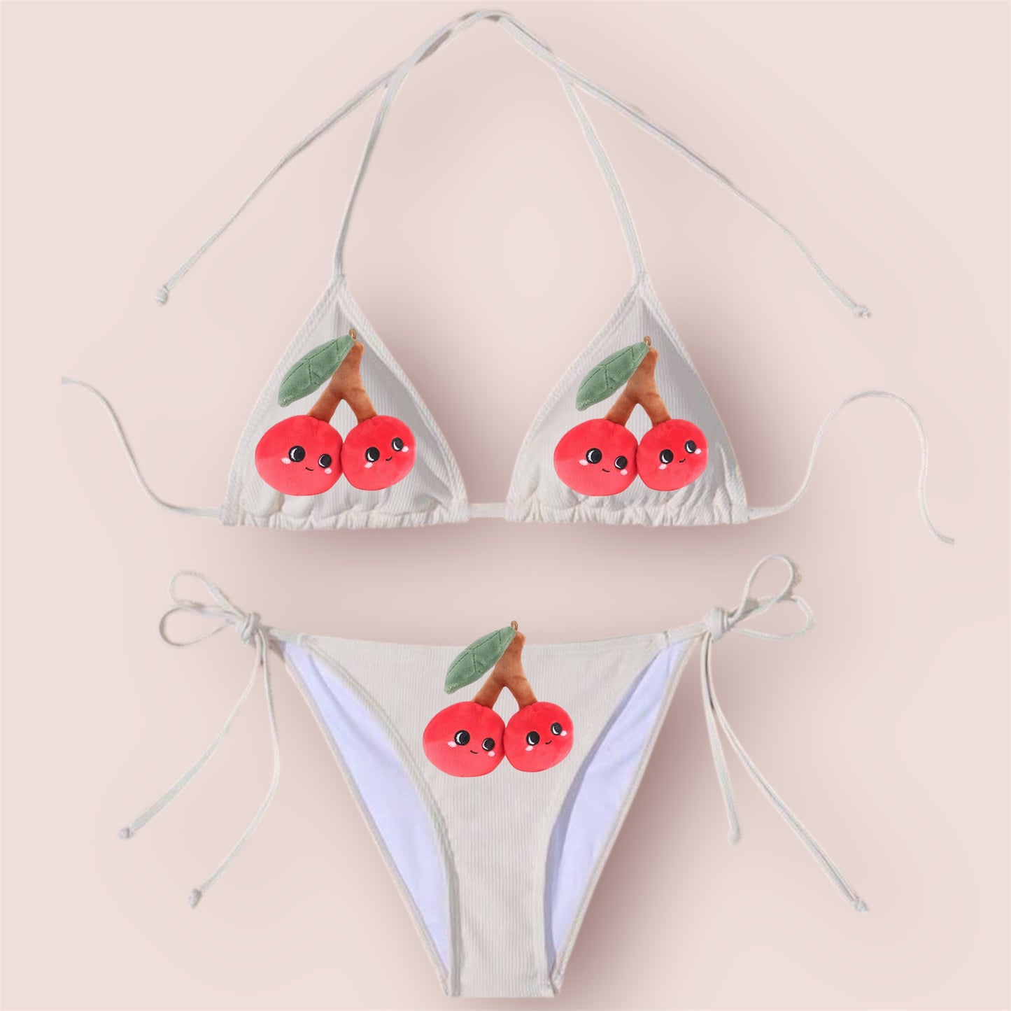 Beige Fruit Bikini