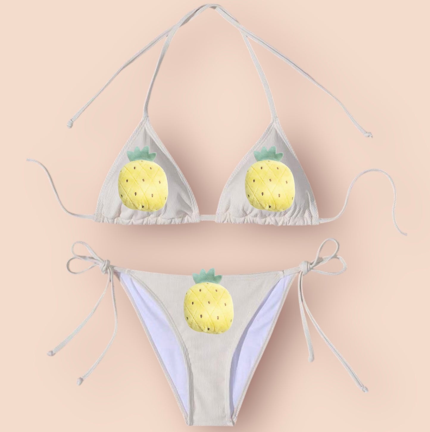 Beige Fruit Bikini