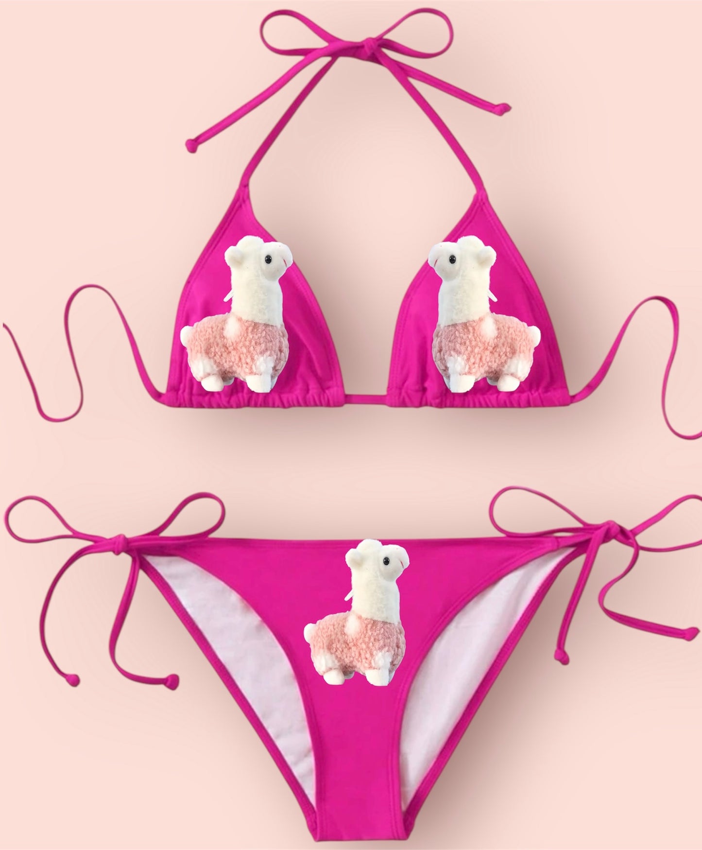 Hot Pink Animals Bikini