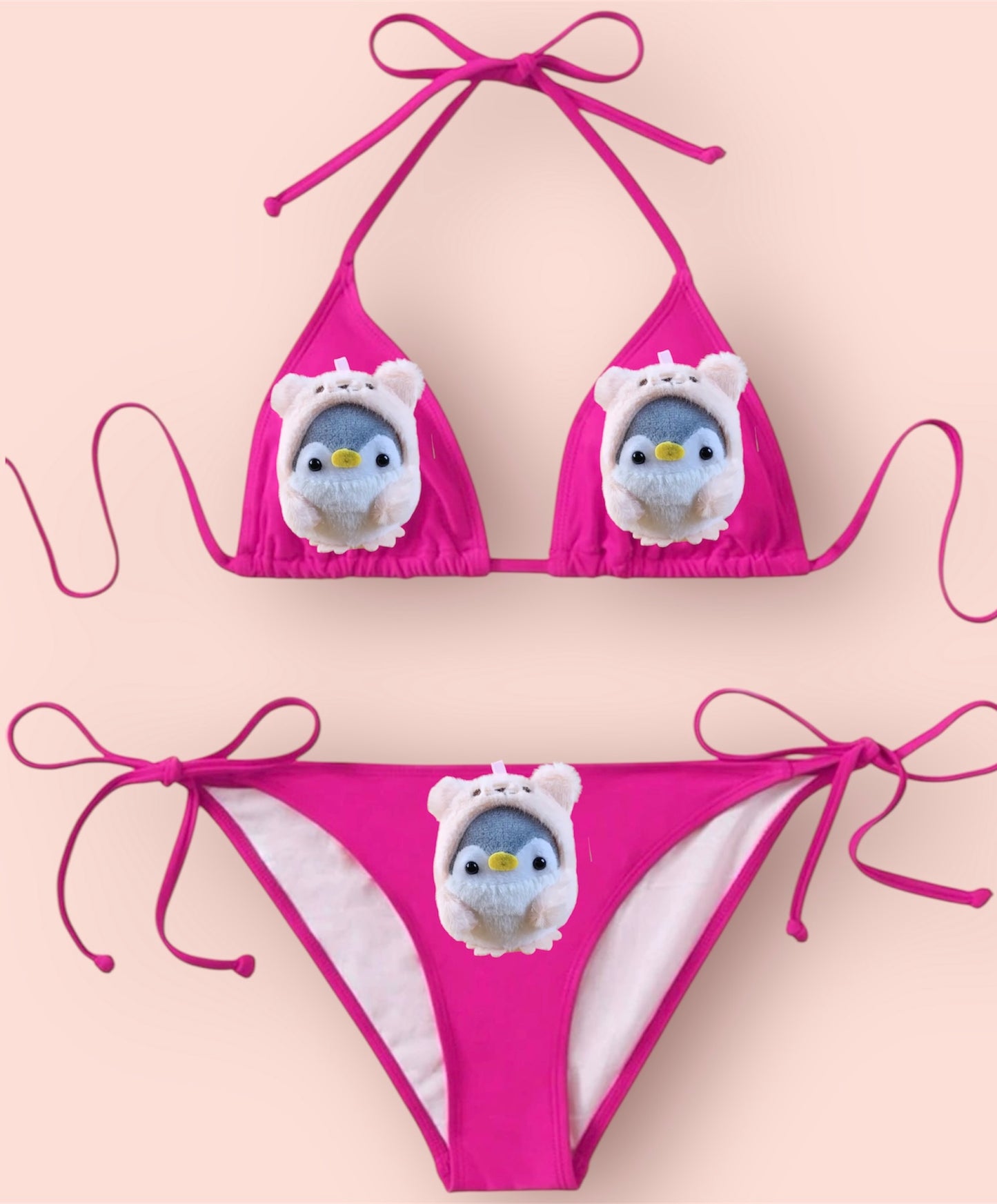 Hot Pink Animals Bikini