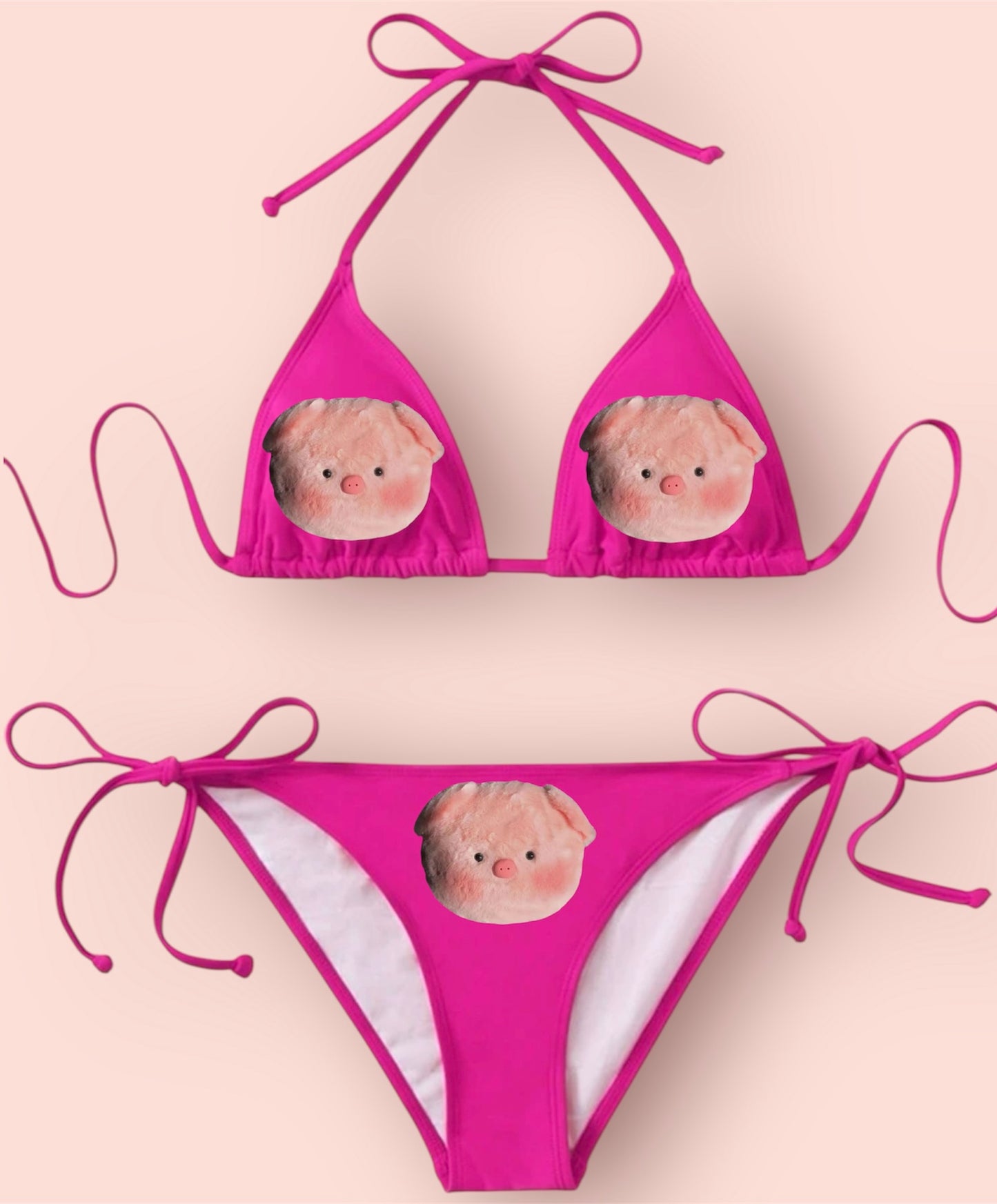 Hot Pink Animals Bikini