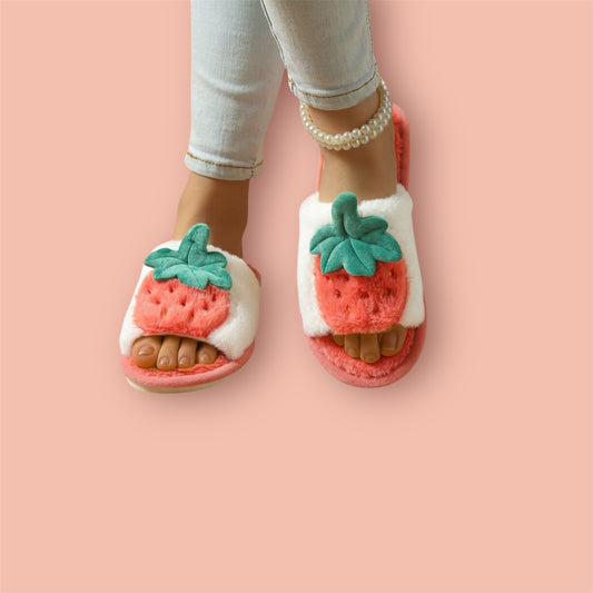 Strawberry Open Toe Slippers