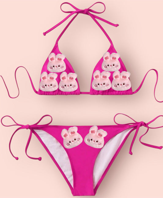 Hot Pink Animals Bikini