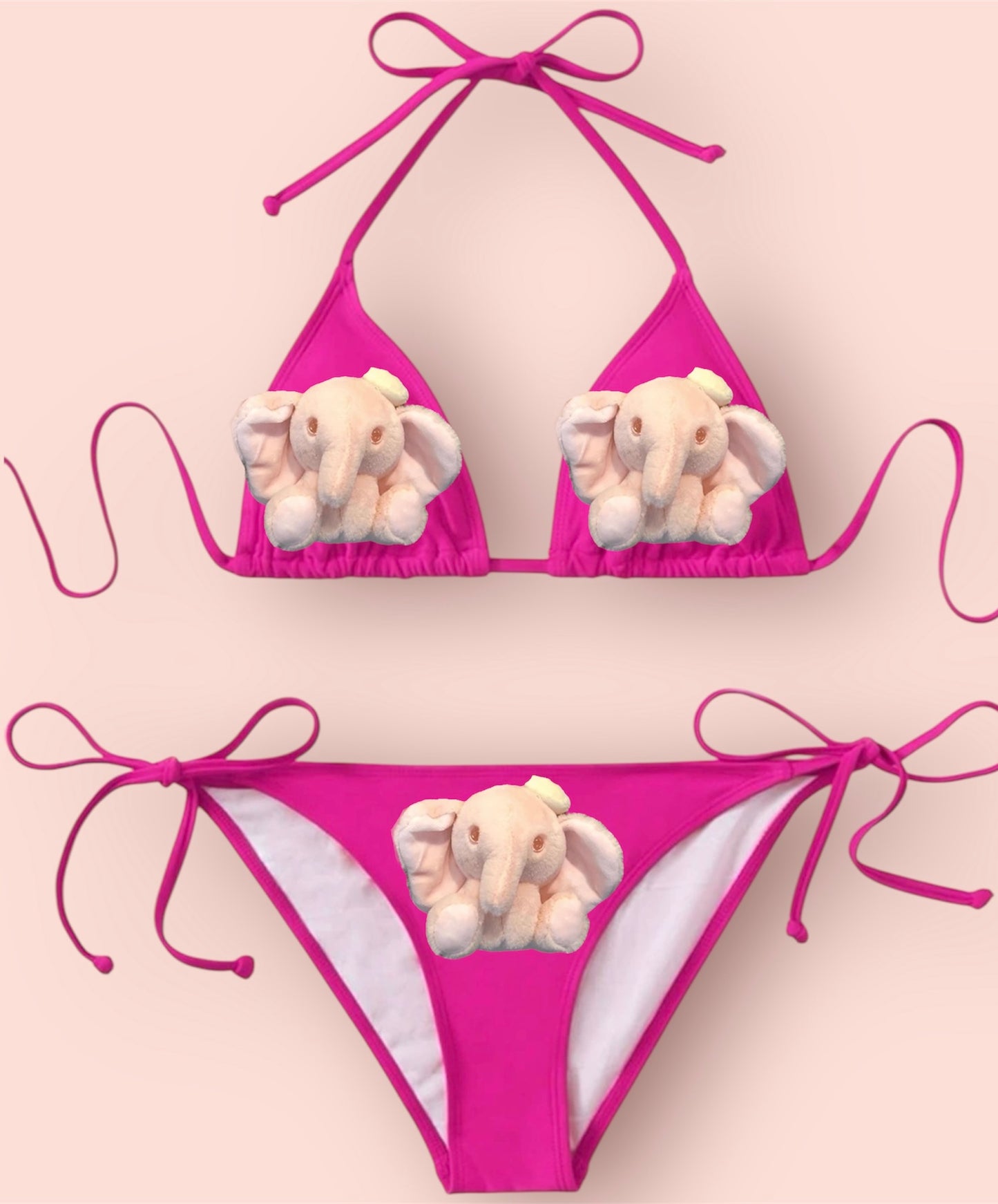 Hot Pink Animals Bikini
